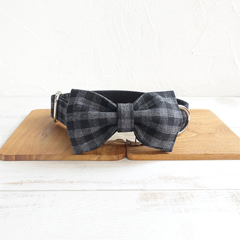 Chequered Dog Collar & Leash