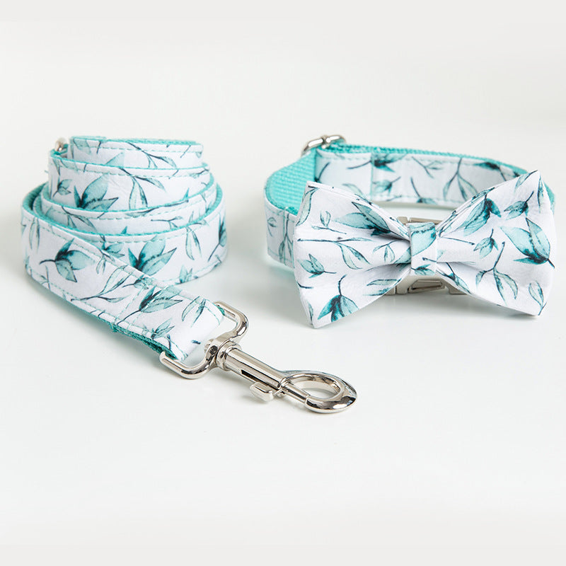 Leaf Collar And Leash Set + Bow tie