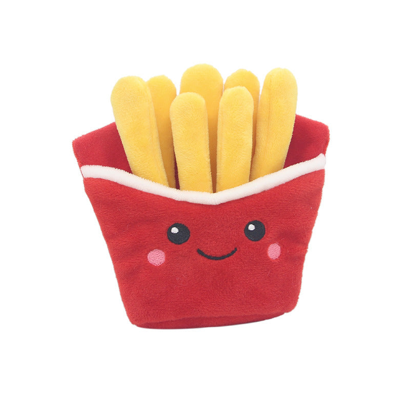 Pet Plush Toys-Hamburger/French fries/milkshake