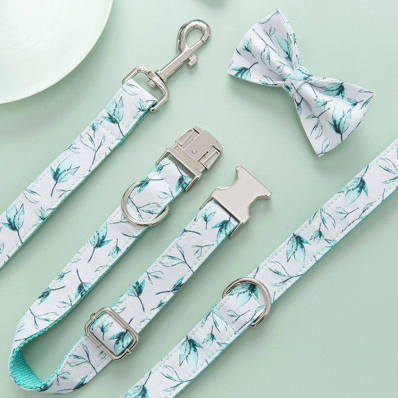 Leaf Collar And Leash Set + Bow tie