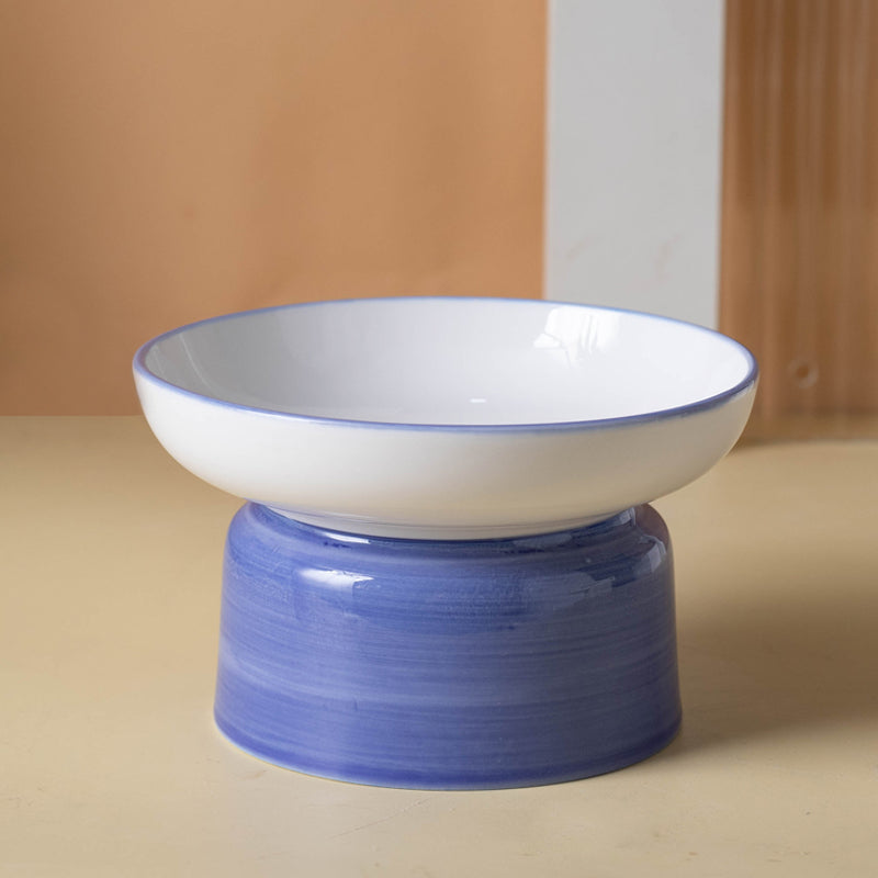 Pet Ceramic Tall Slanted Bowl