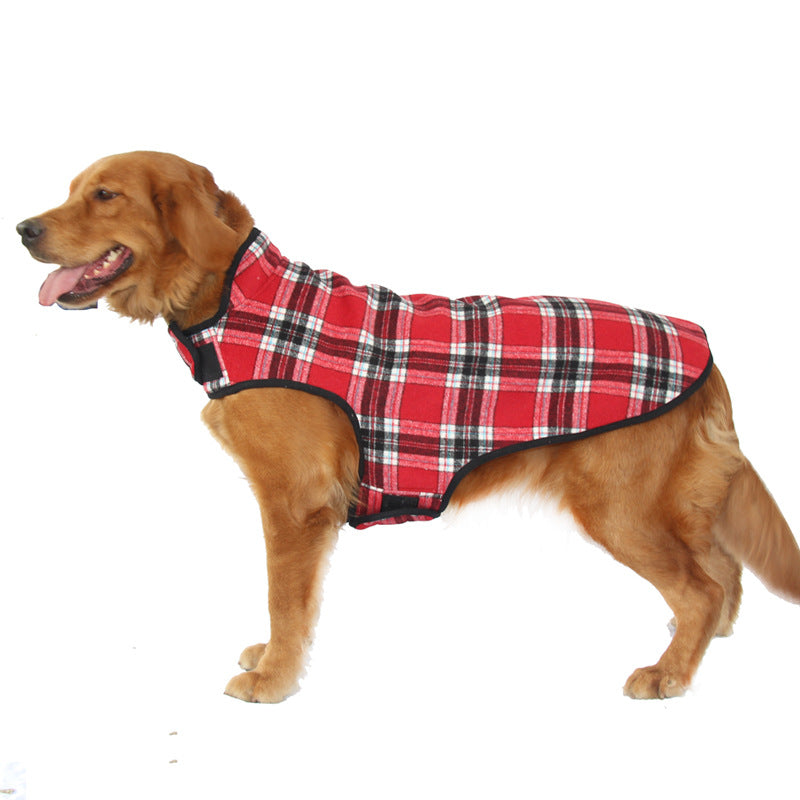 Dog Warm Plaid Coat