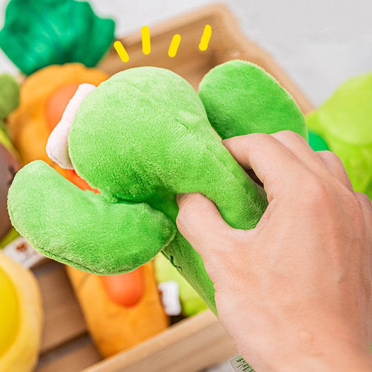 Vegetables hide-a-toy Dog Plush