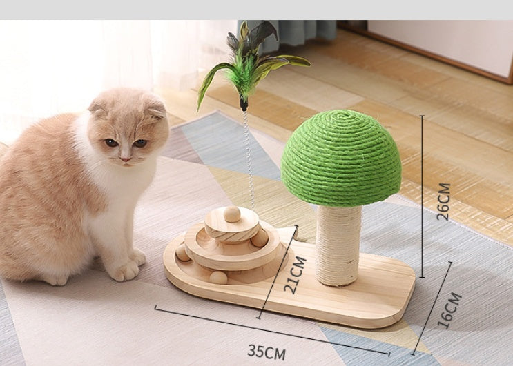 Cat Mushroom Turntable Claw Scratcher