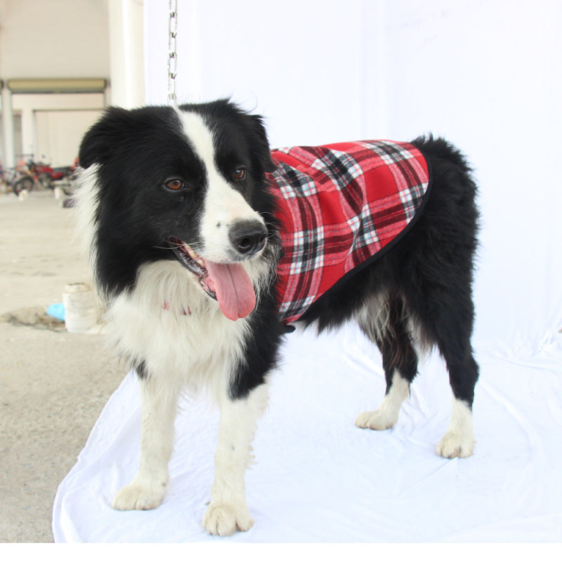 Dog Warm Plaid Coat