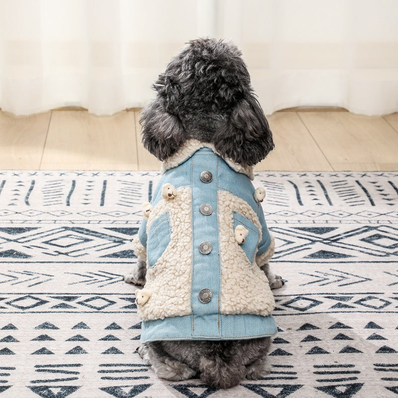 Dog Teddy Denim Jacket