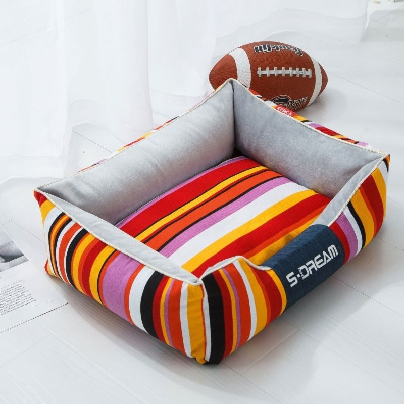 S-DREAM Stripe Pet Bed