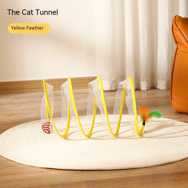 Foldable Cat Tunnel Toy