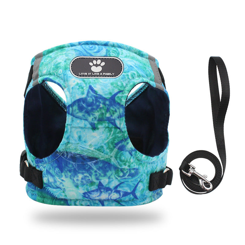 Ocean Printed Dog Vest