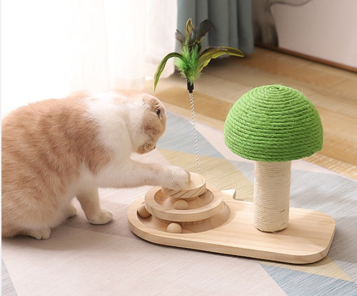 Cat Mushroom Turntable Claw Scratcher