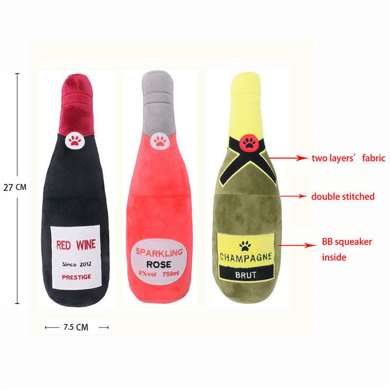 Pet Vocal Wine Bottle Toy