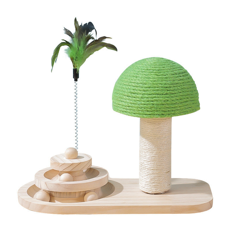 Cat Mushroom Turntable Claw Scratcher