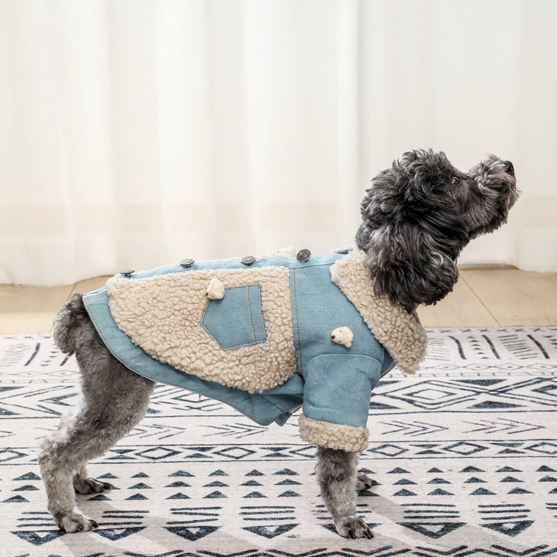 Dog Teddy Denim Jacket