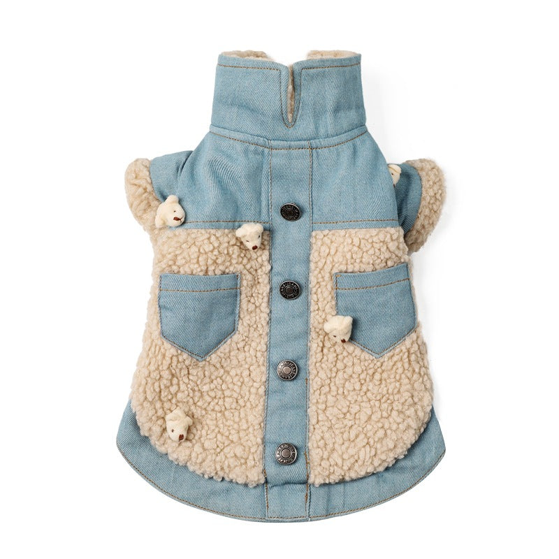 Dog Teddy Denim Jacket