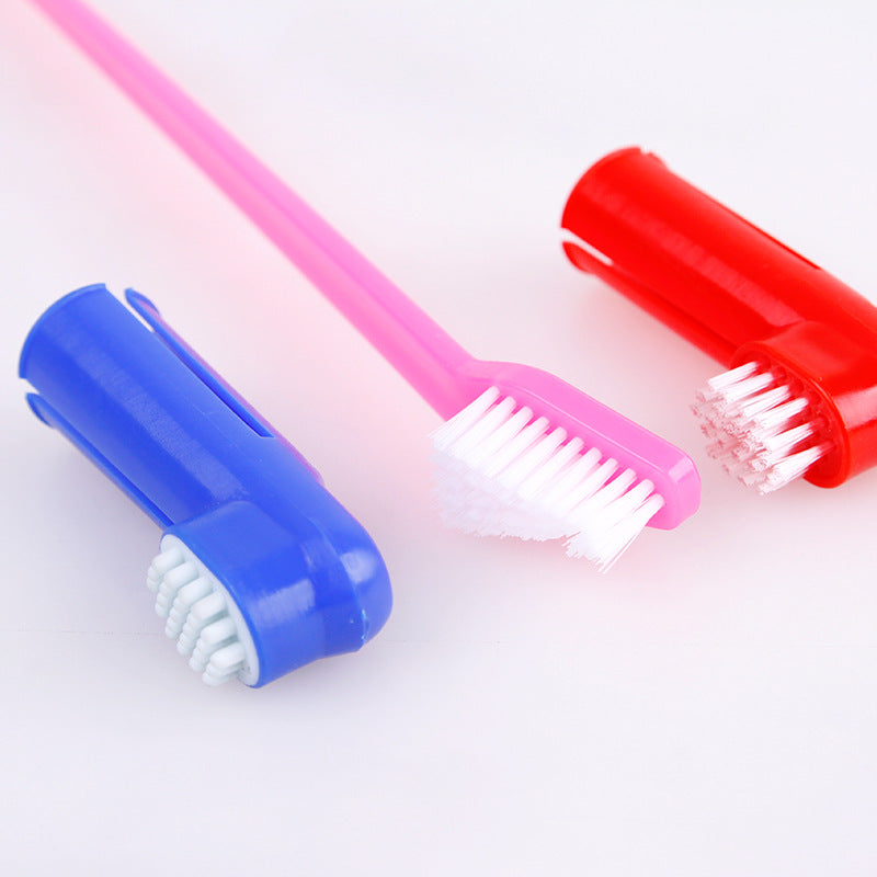 Double Finger Pet Toothbrush Set