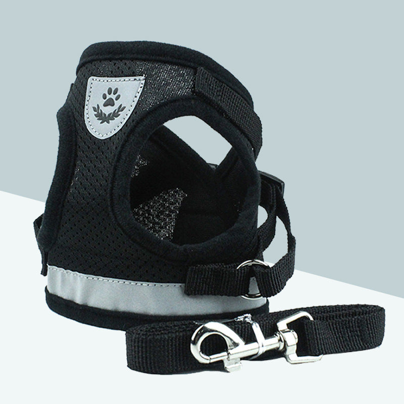 Pet Leash + Mesh Breathable Harness