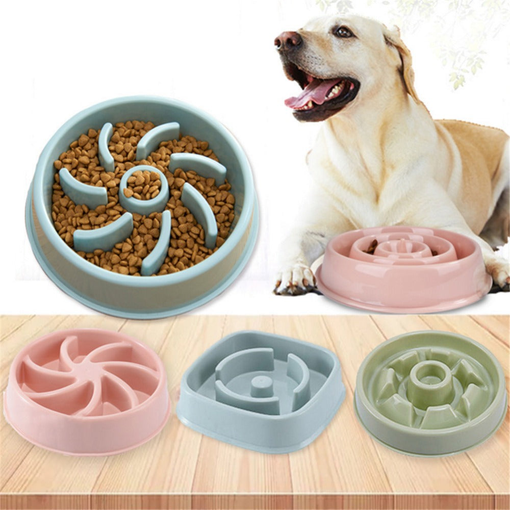 Pet Plastic Slow Feeder Bowl