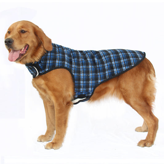 Dog Warm Plaid Coat