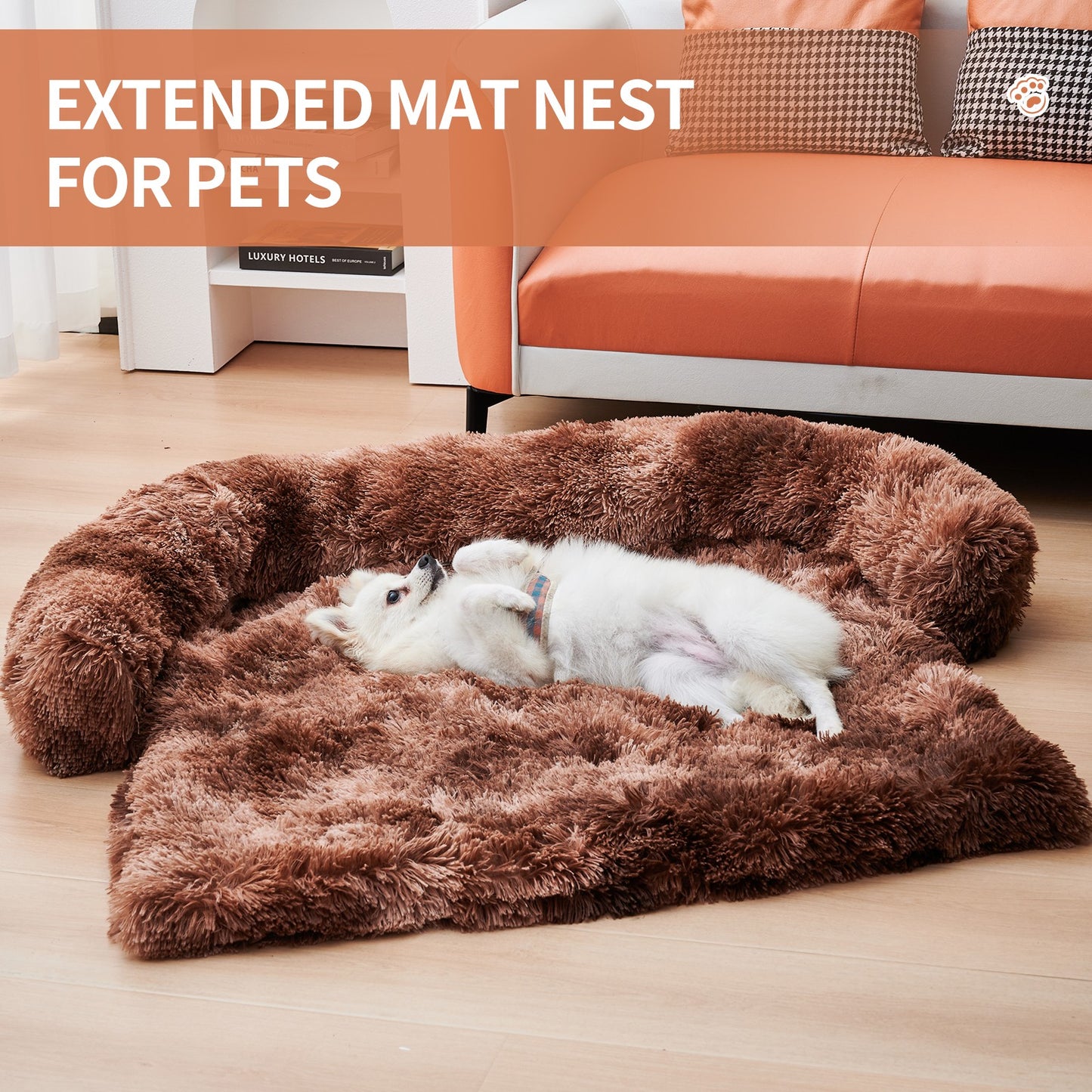 Fluffy Plush Dog and Cat Bed