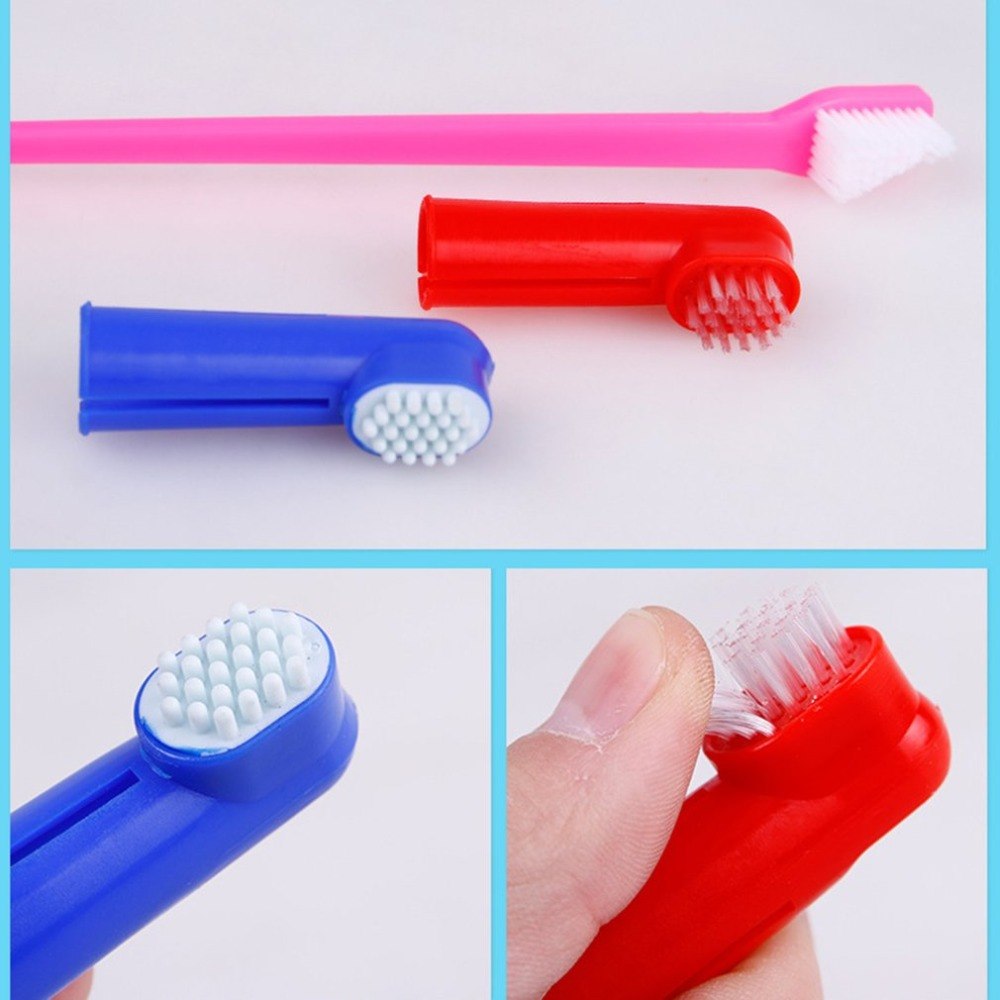 Double Finger Pet Toothbrush Set