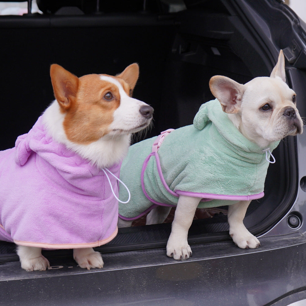 Cute Dog And Cat Bathrobe