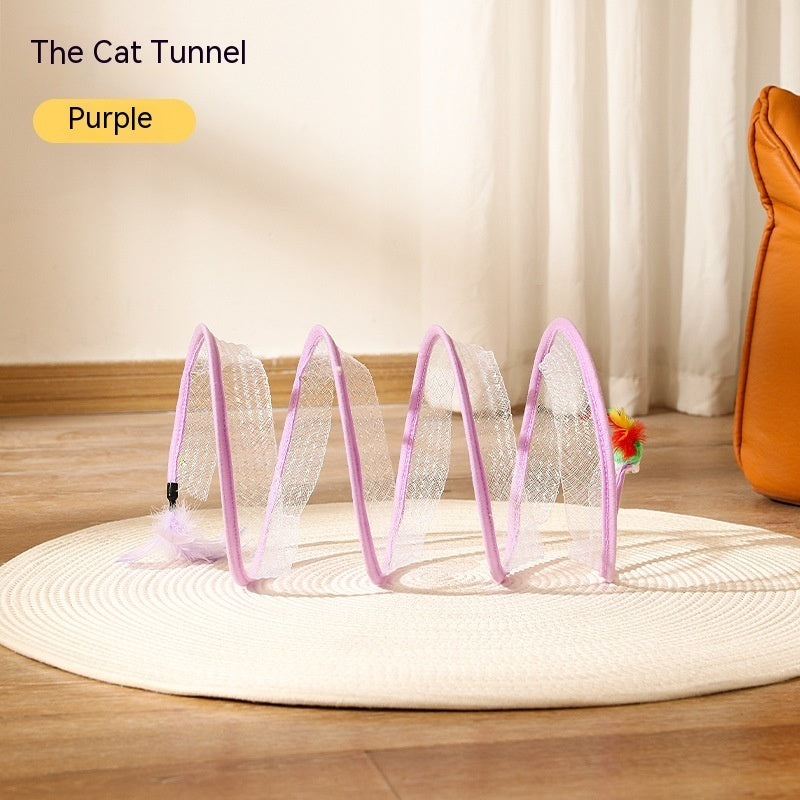 Foldable Cat Tunnel Toy