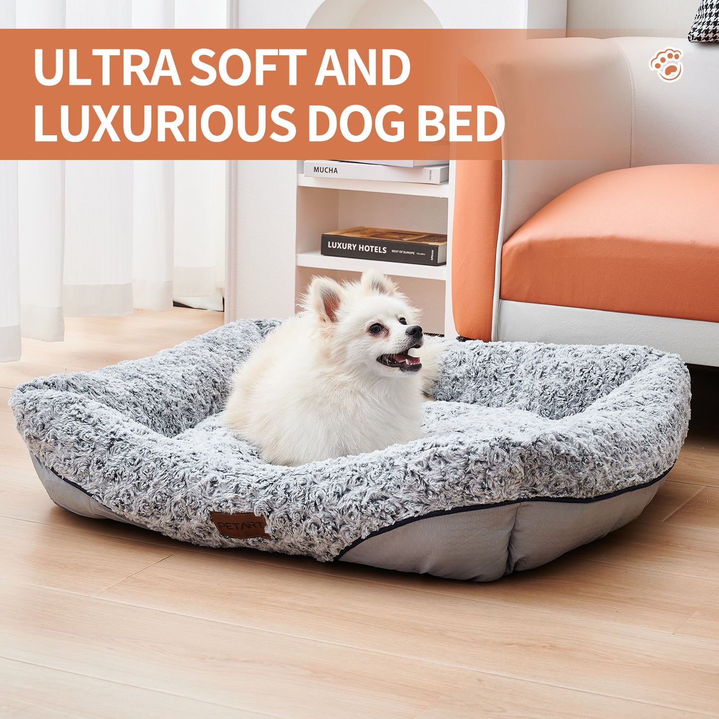 Pet Square Bed - Removable Cushion