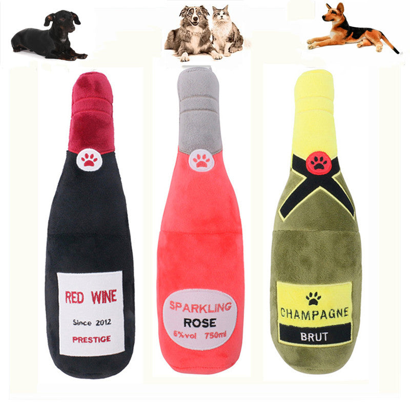 Pet Vocal Wine Bottle Toy