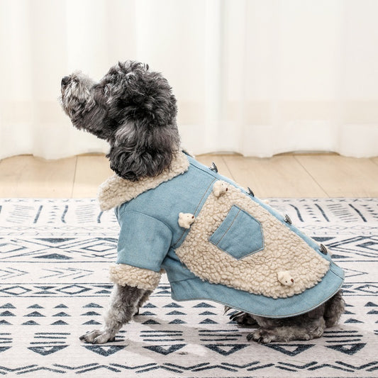 Dog Teddy Denim Jacket