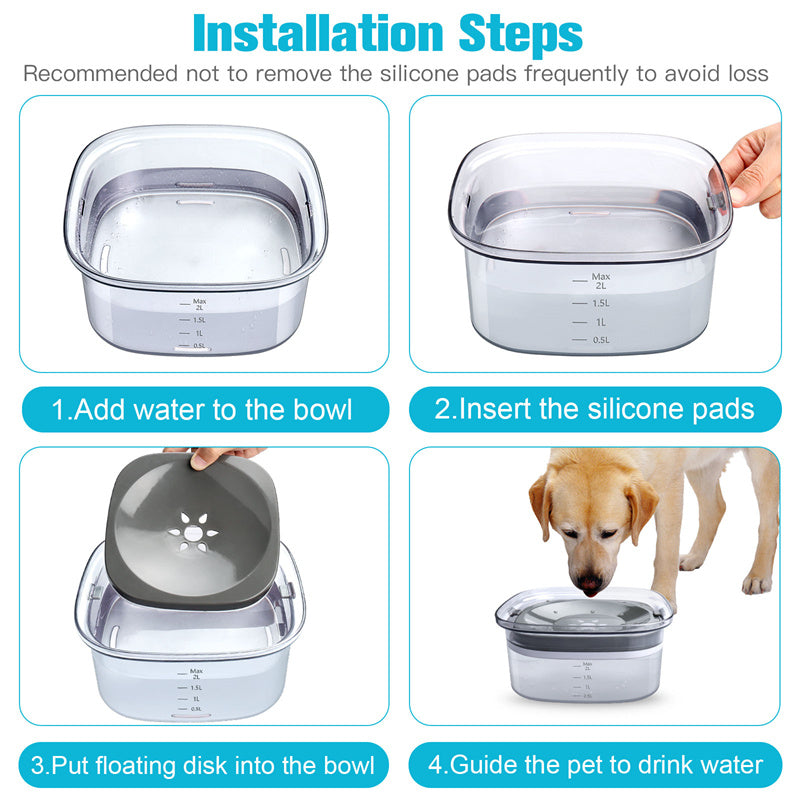 Spill Proof Pet Water Bowl