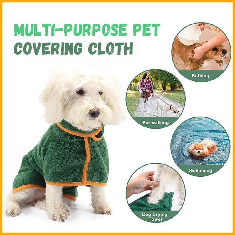 Microfiber Pet Bathrobe Drying Coat