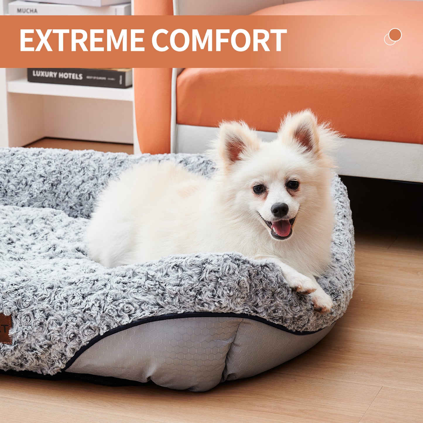 Pet Square Bed - Removable Cushion