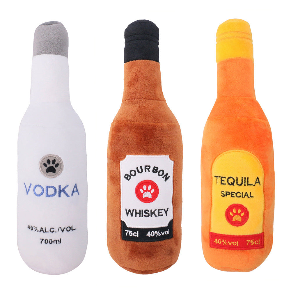 Pet Vocal Wine Bottle Toy